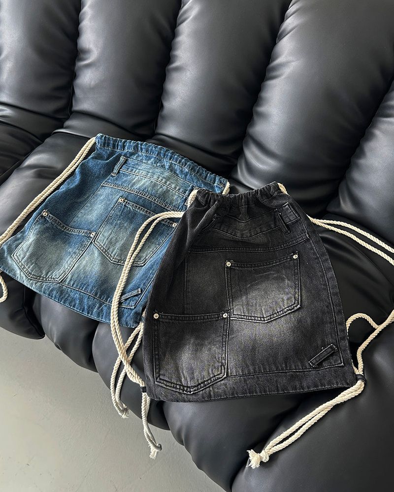 denim rope backpack