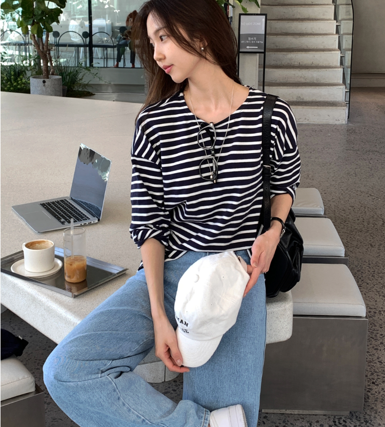 クレントストライプロングスリーブTシャツ / 5 カラーズ