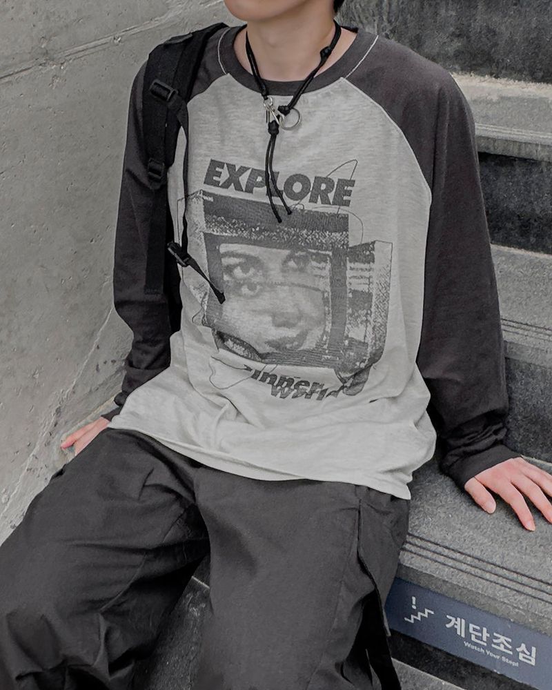 EX Raglan Long Sleeve T-shirt