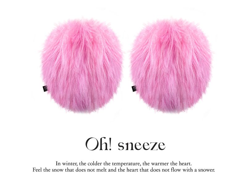 fluffy fur case_ hot pink