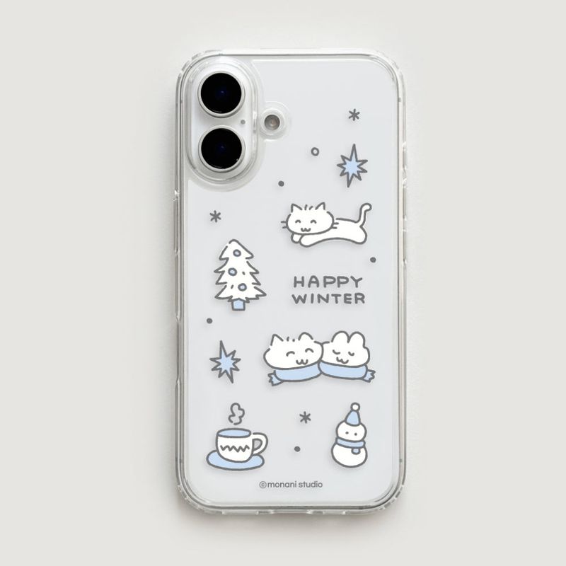 [Gel-hard] Winter cat Phone case (only case)