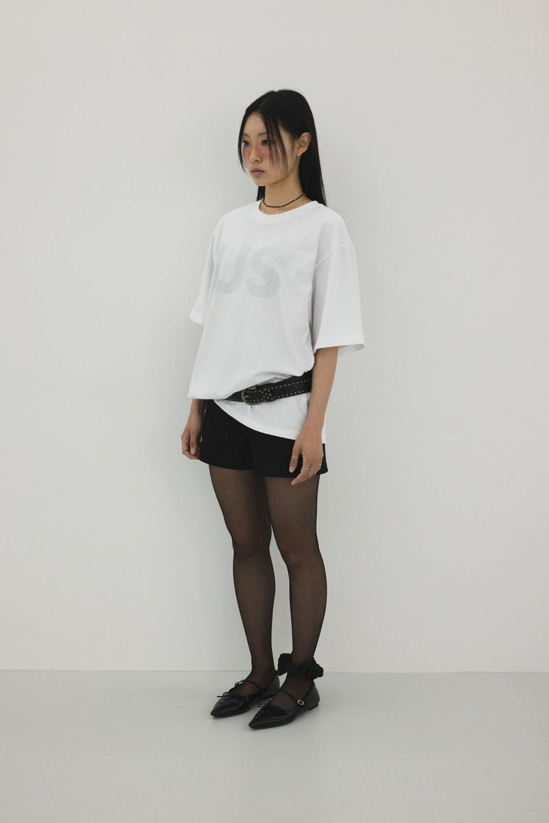 " US " OVER-SIZED TEE ( WHITE ) UNISEX