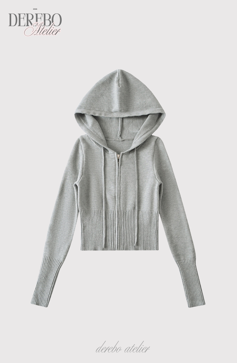 Cozy Knitwear Zip-up Training Set-up (TOP)