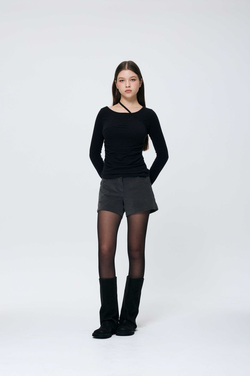  SILEN CORDUROY MICRO PANTS / CHARCOAL