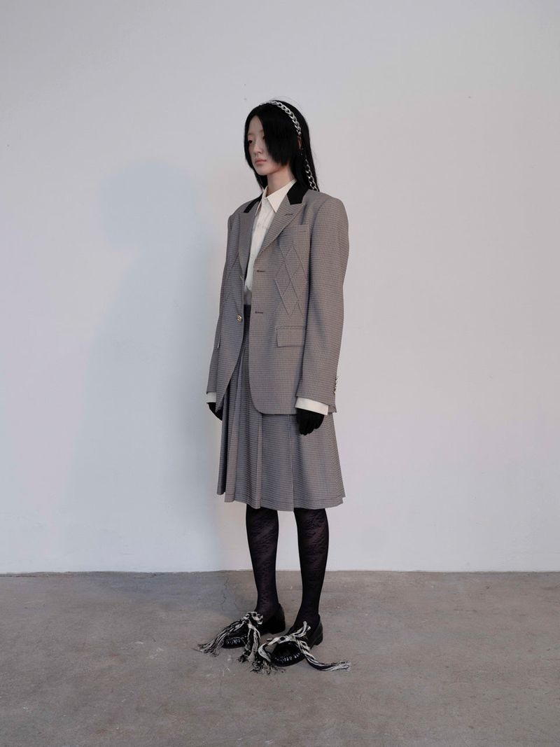 Warm Grey Check Argyle Jacket