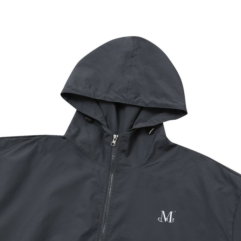 BACK ROUND WINDBREAKER (Black, Charcoal)
