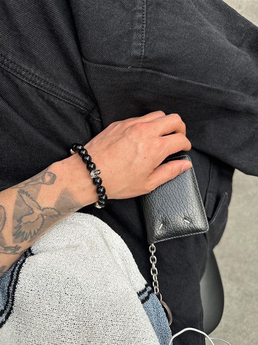 No.0138 skull bead bracelet