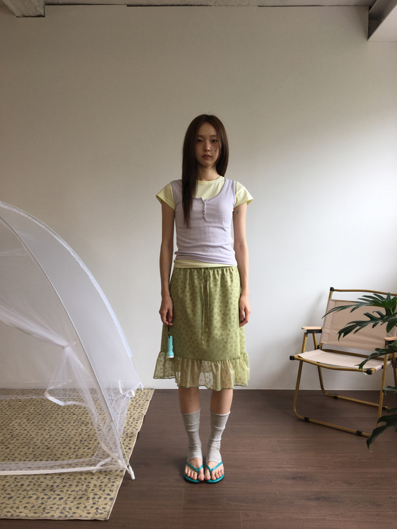 ログヘンリーネックスリーブレストップス (5color)