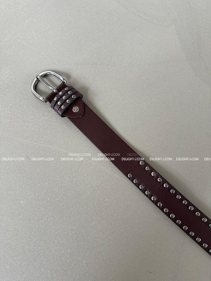 Stud Finger Leather Belt