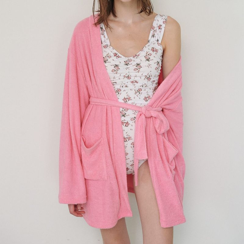  TOWEL BEACH ROBE, PINK