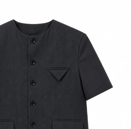 Theo No Collar Half Jacket