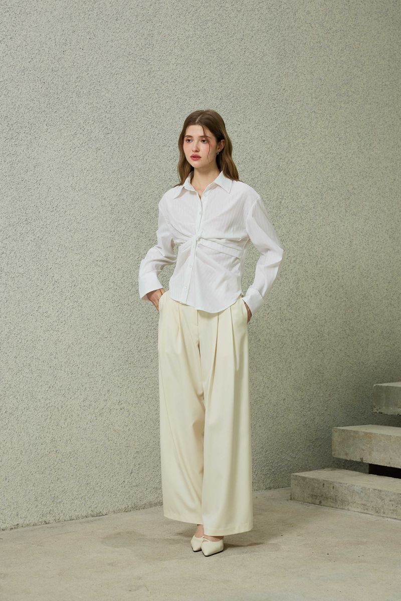 TOMO WIDE SLACKS / IVORY
