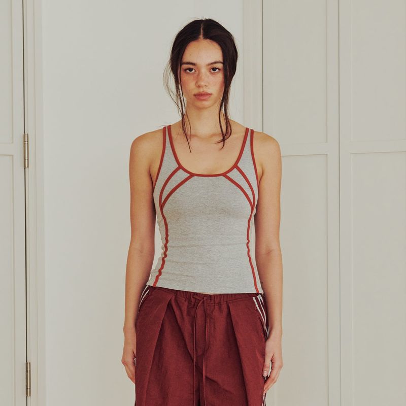 Sporty Line Tank Top (GRAY)