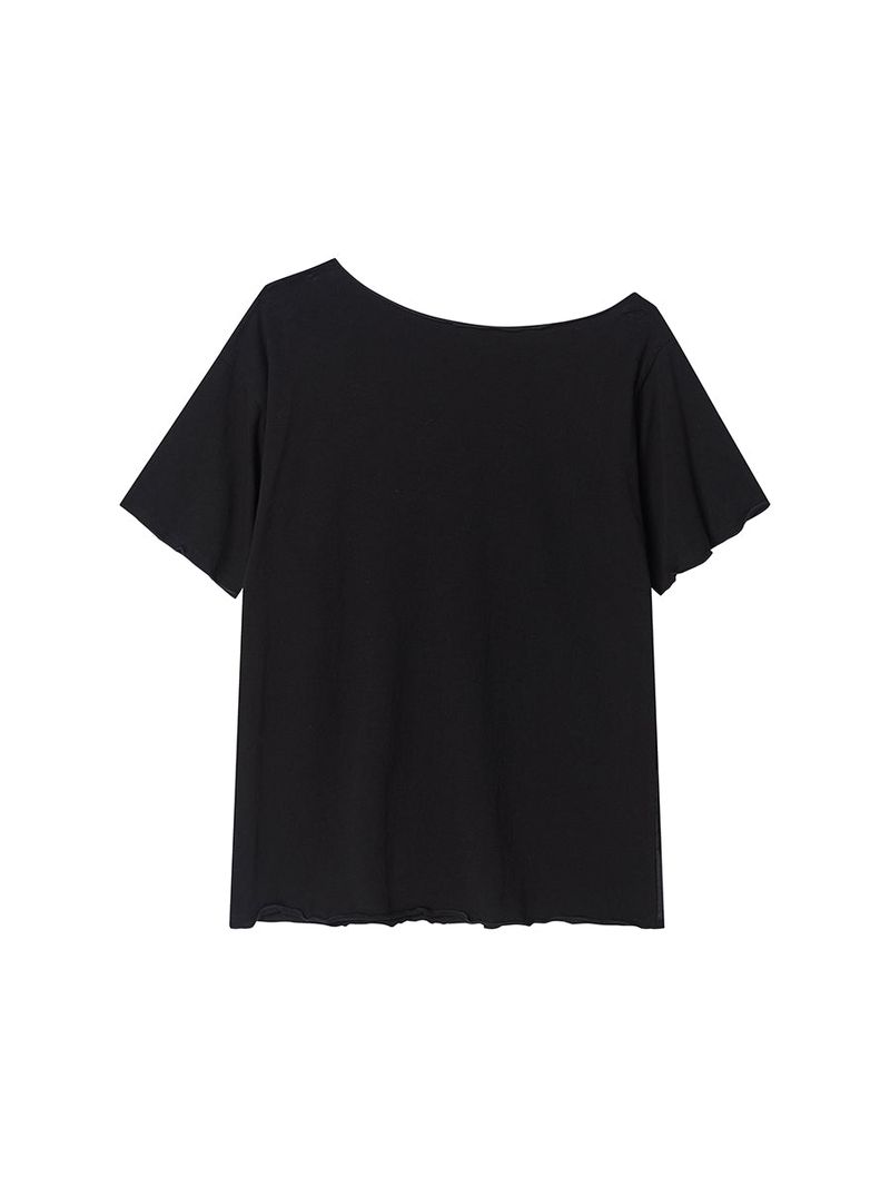 UNIONJACK OFF SHOULDER TEE BLACK