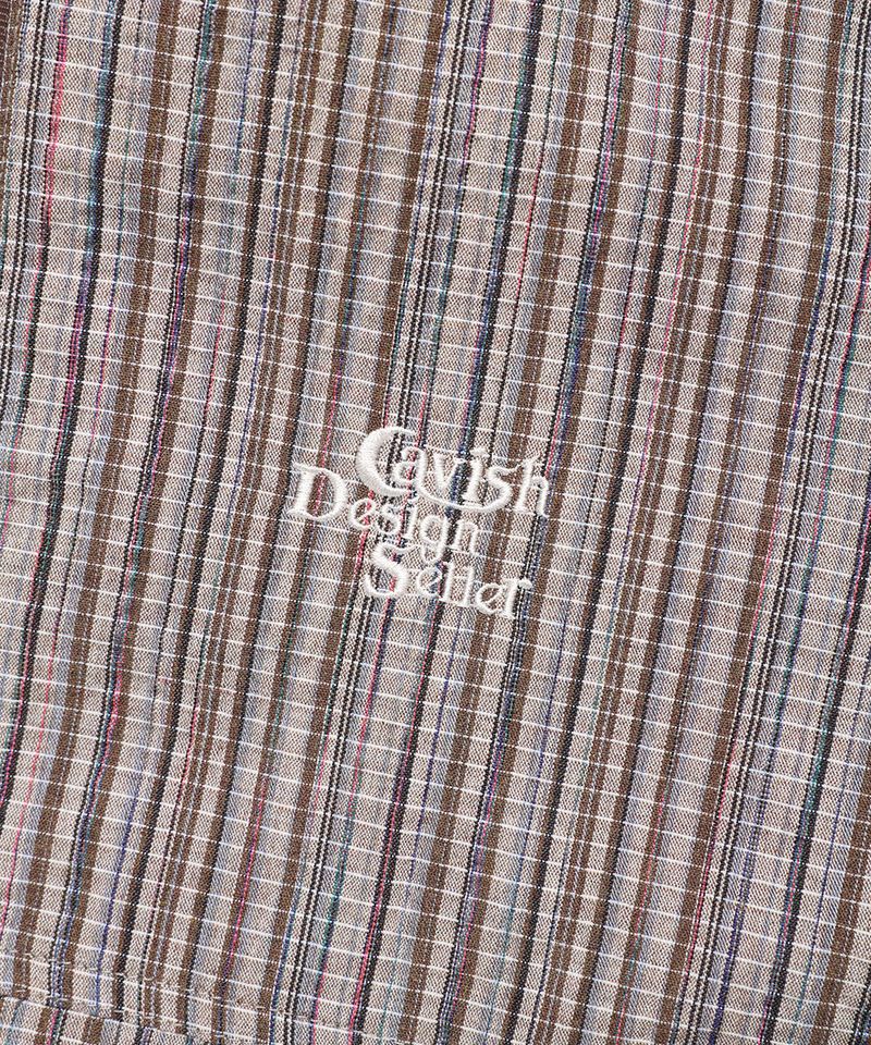 HOODED CHECK WIND BREAKER BROWN(CV2FSUB962A)