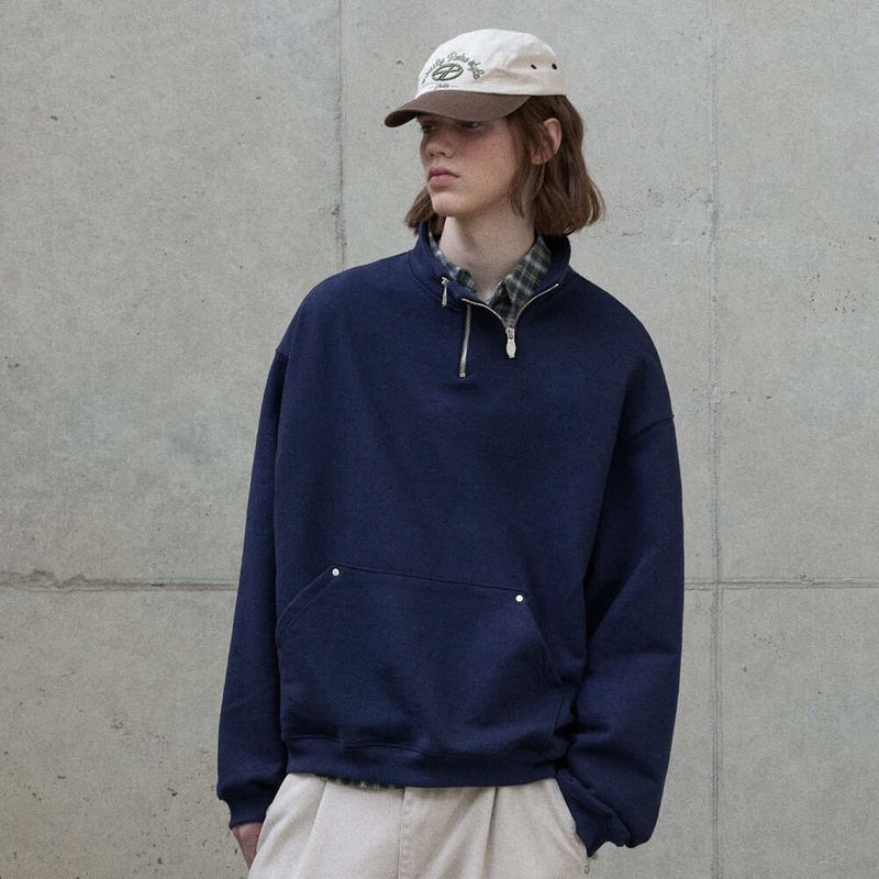 GUBIN(グビン)の「ダブルジッパーハイネックスウェットシャツ(トップス)」