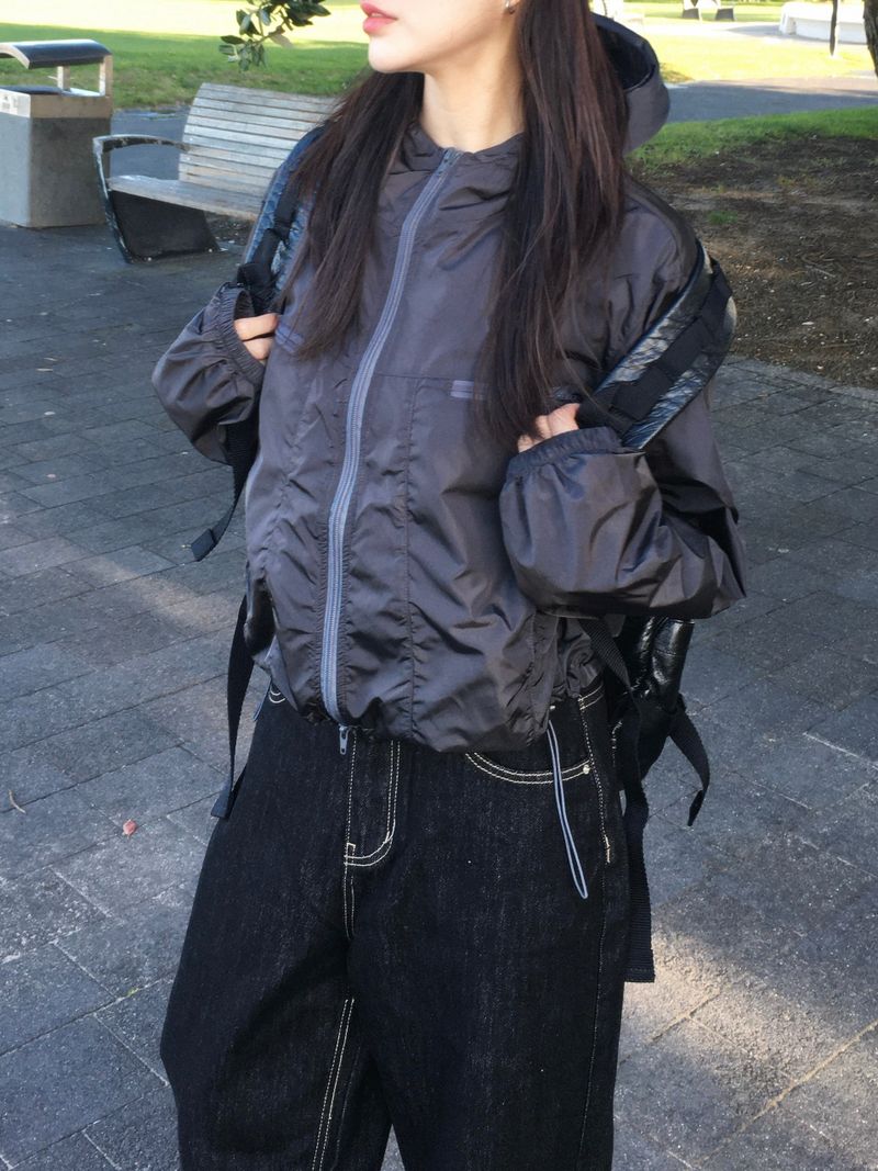 Birch Nylon Skin Zip-Up (3c)