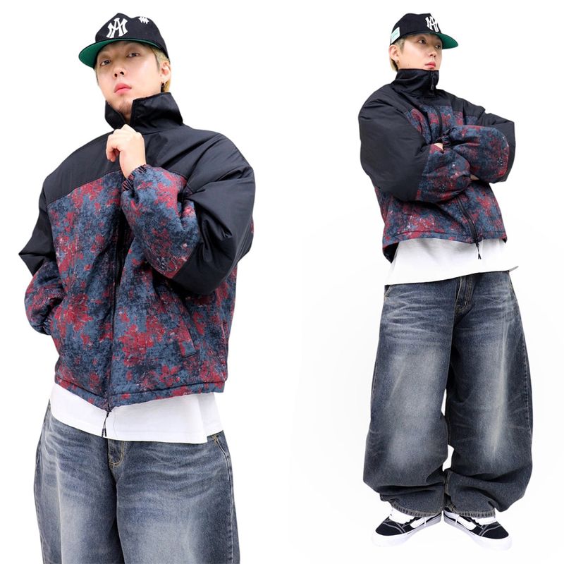 Oversized Floral Puffer Jacket (4oz)