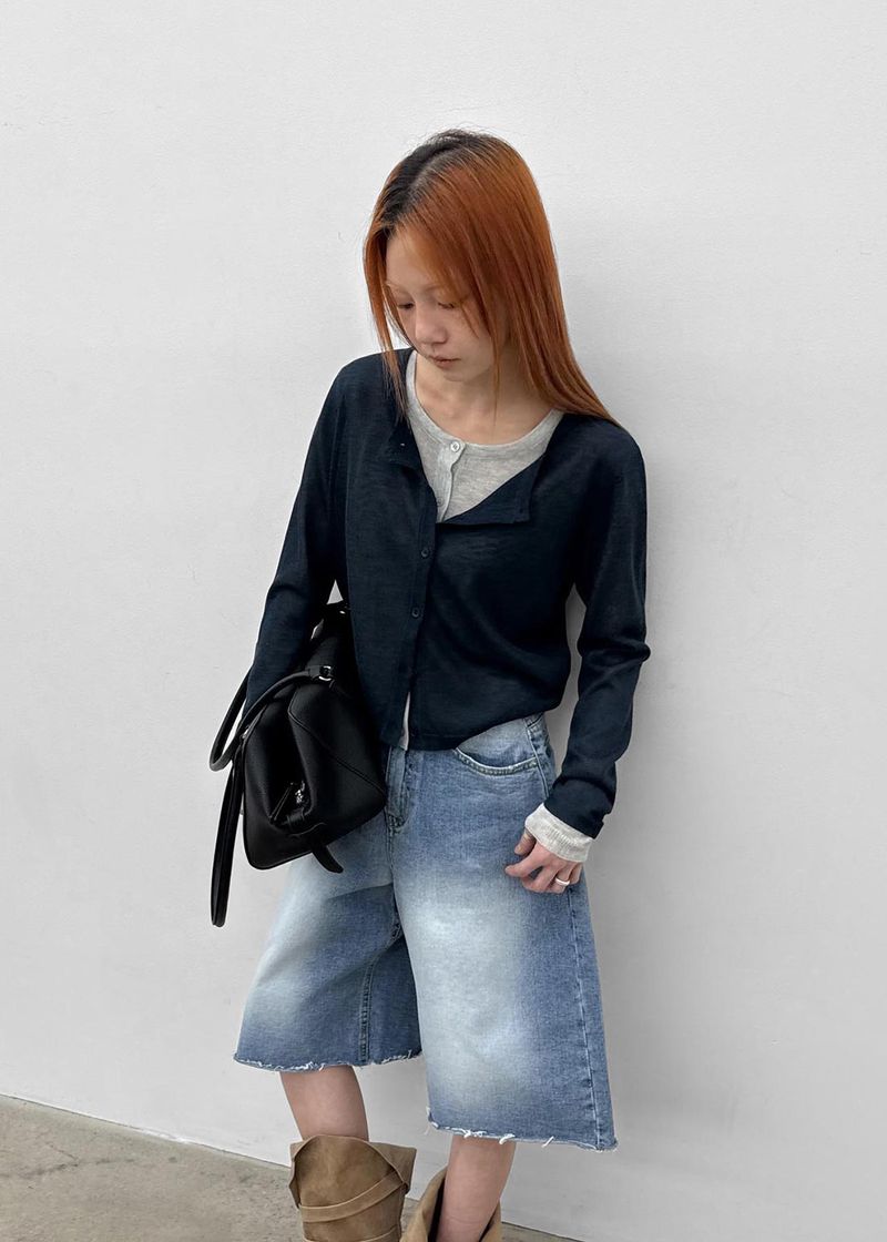 BLACKUP（ブラックアップ）の「[MADE] Shayden Round Linen Knit Cardigan（Tops）」