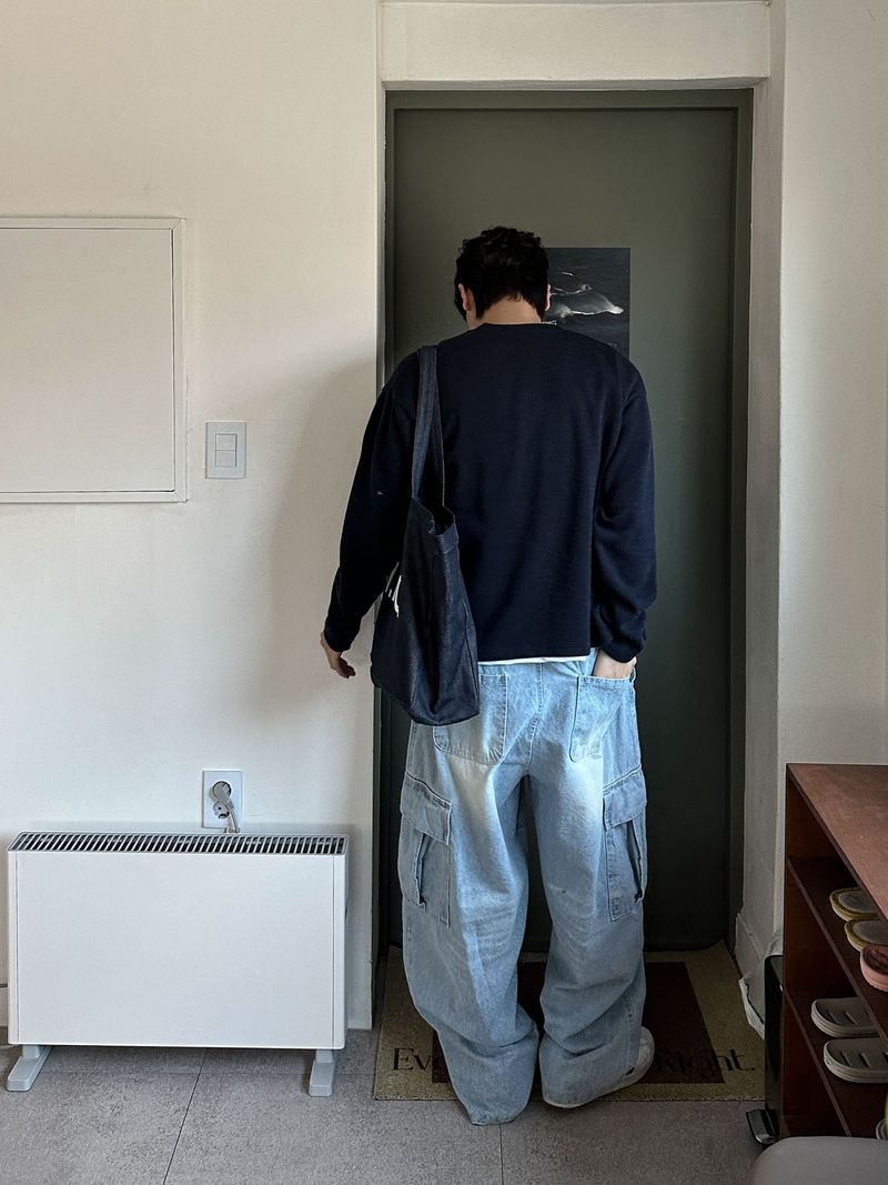 More Cut Cargo Brush Denim Pants