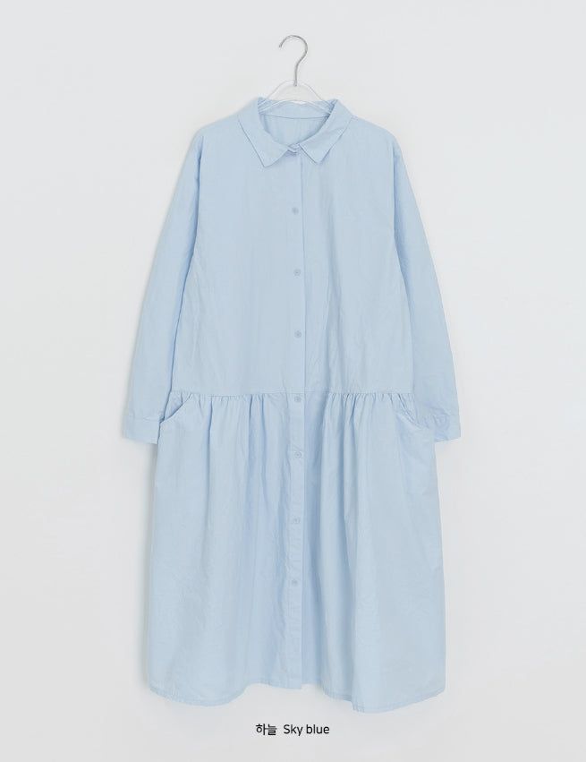 Coyal Cotton Shirt Long One Piece
