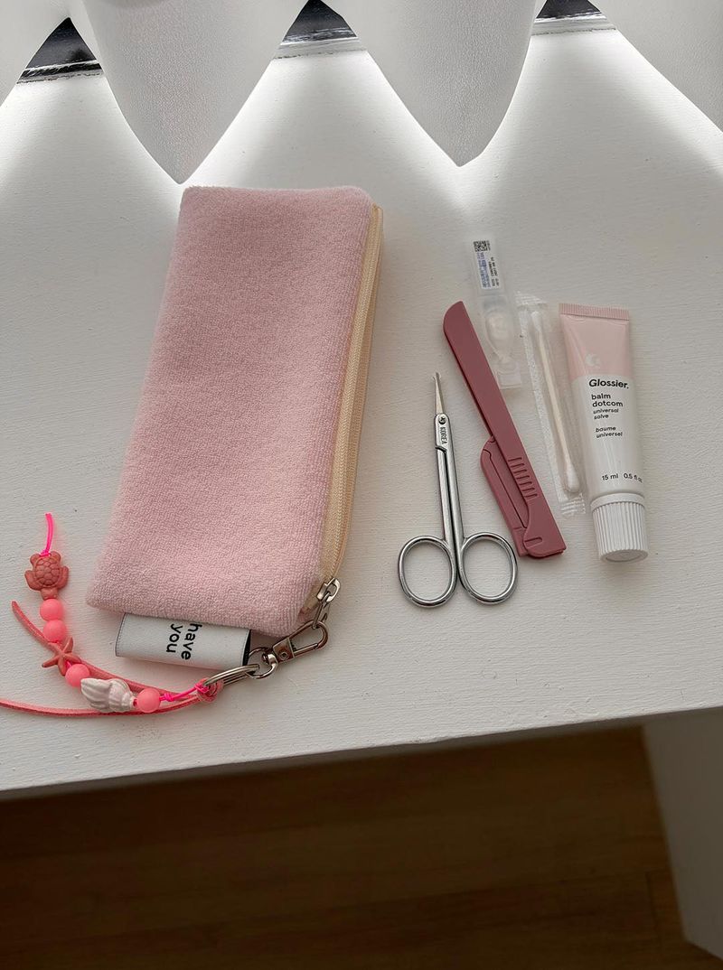 Terry tool pouch - pink