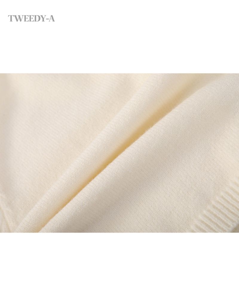 Catherine Hart one-button knit cardigan ivory