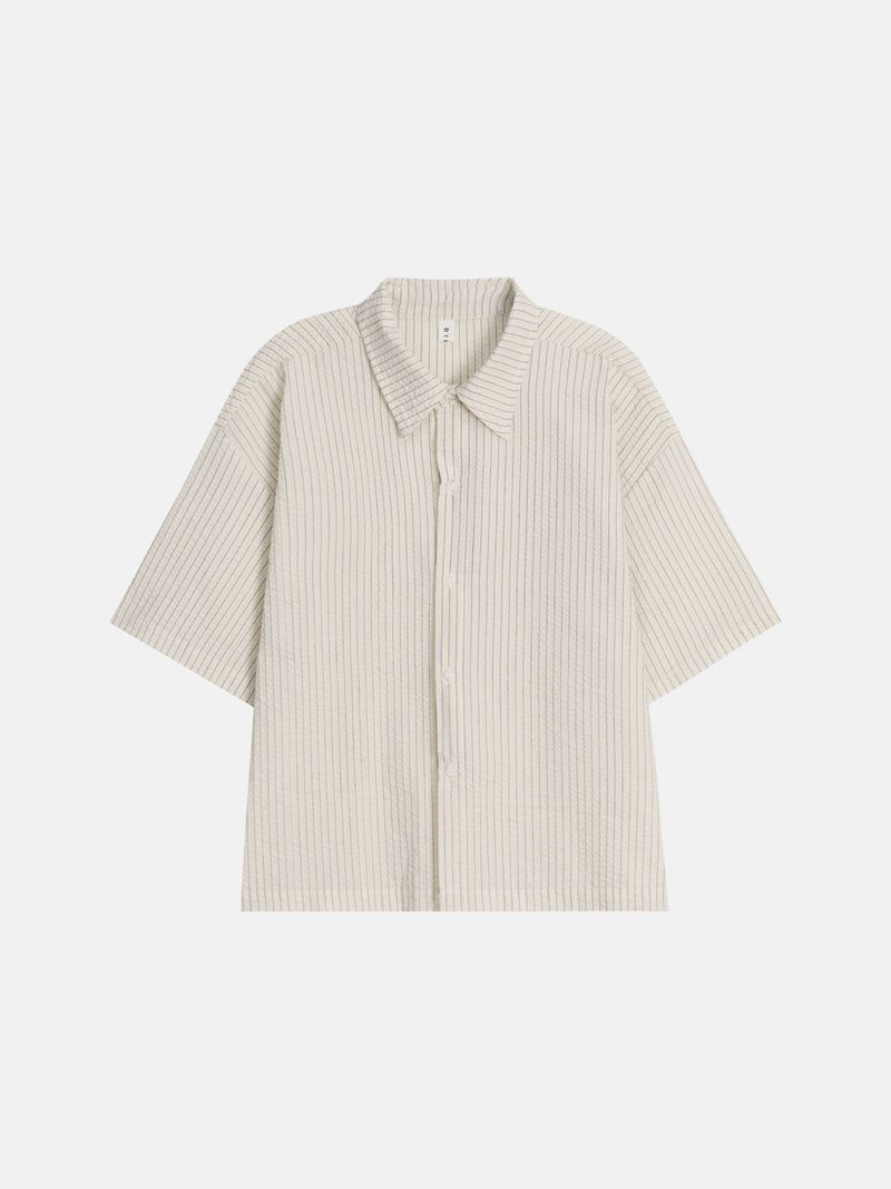 Cipher Cropped Short Sleeve Shirt (2 Colors)