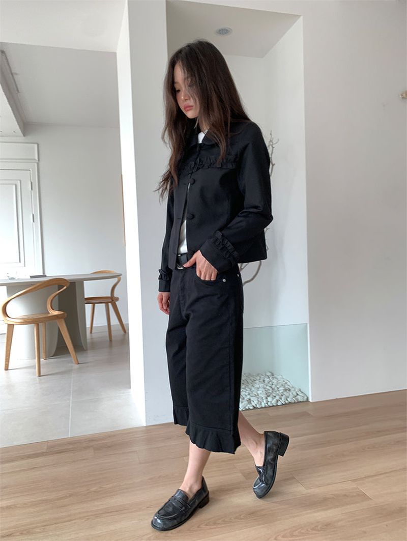 ROUND COLLAR FRILL JACKET (2C)