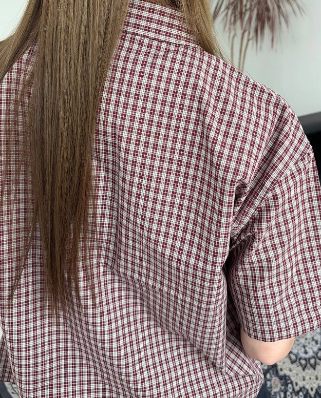 Kea Two-Pocket Crop Check Shirt
