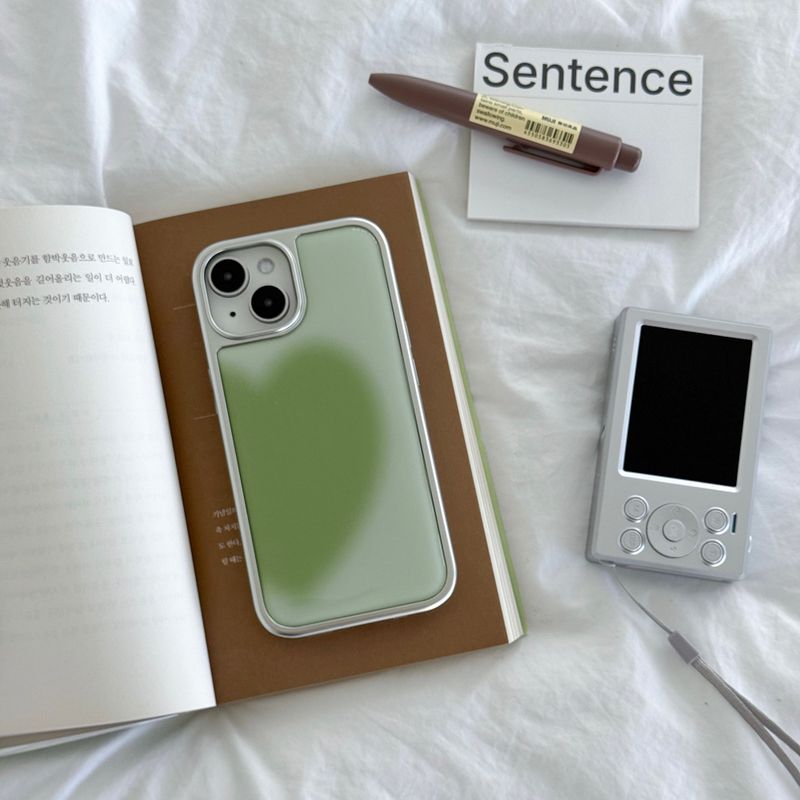 ABOE（アビオエ）の「BIG HEART MATCHA Silver Epoxy Case（Smartphone Accessories）」