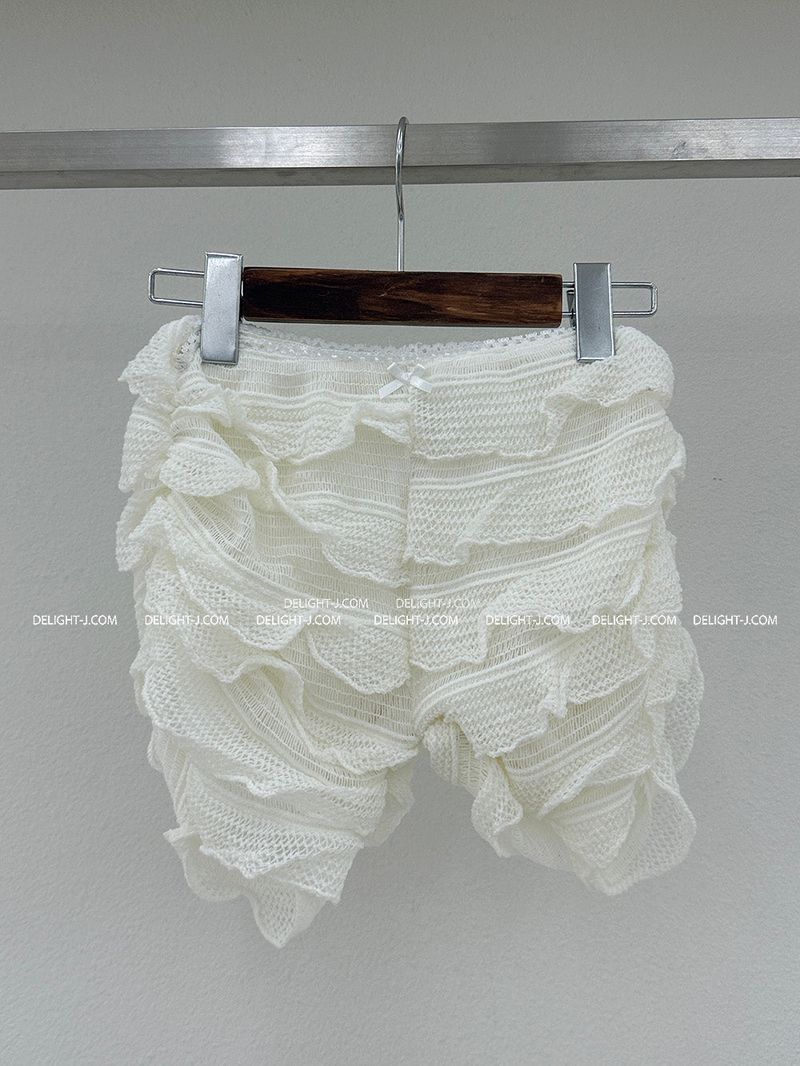 ribbon lace cancan frill shorts