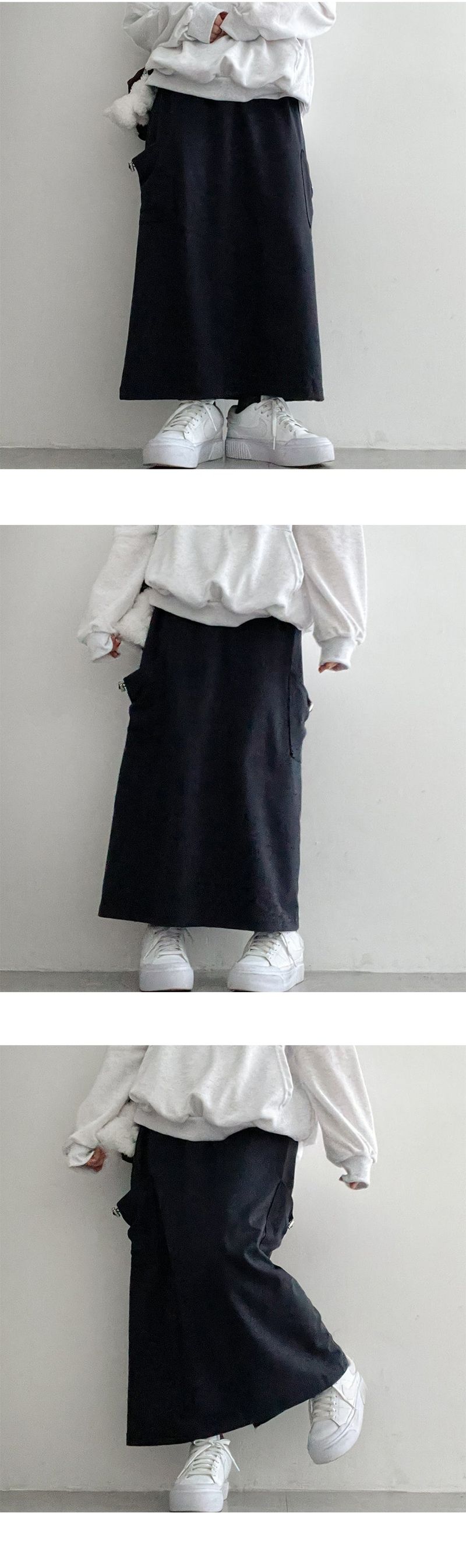 Pendos String Slit Cargo Skirt