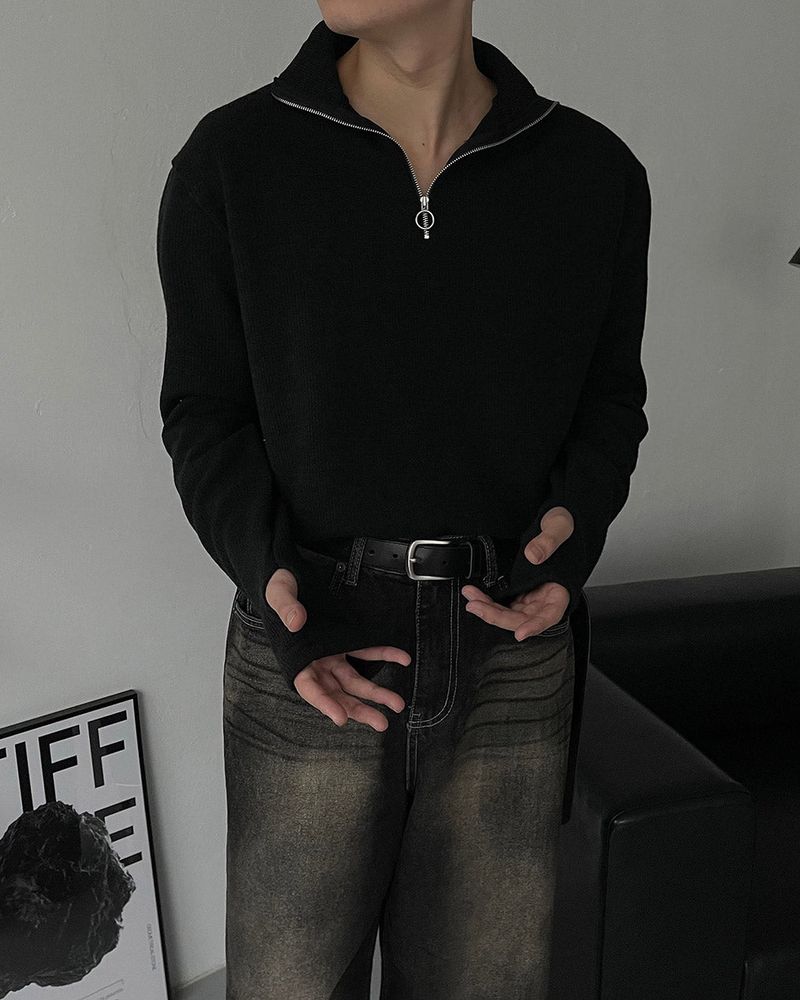 EN Warmer semi zip-up turtleneck (3 colors)