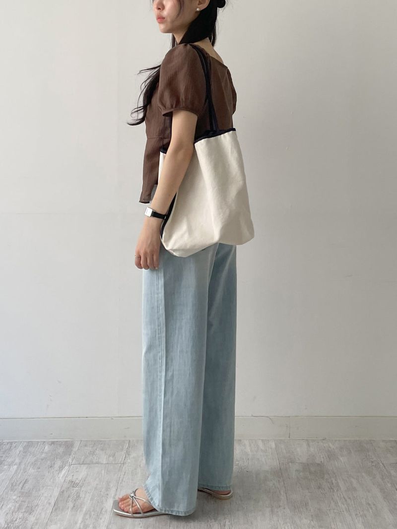 Besque Shirred Short Sleeve Blouse