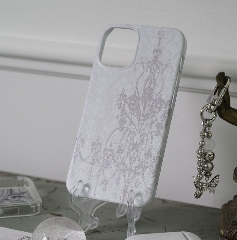 [MADE] lace white hard phone case (matt)