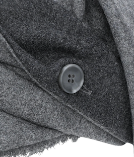 Scarf Veil Wool Cap / Grey