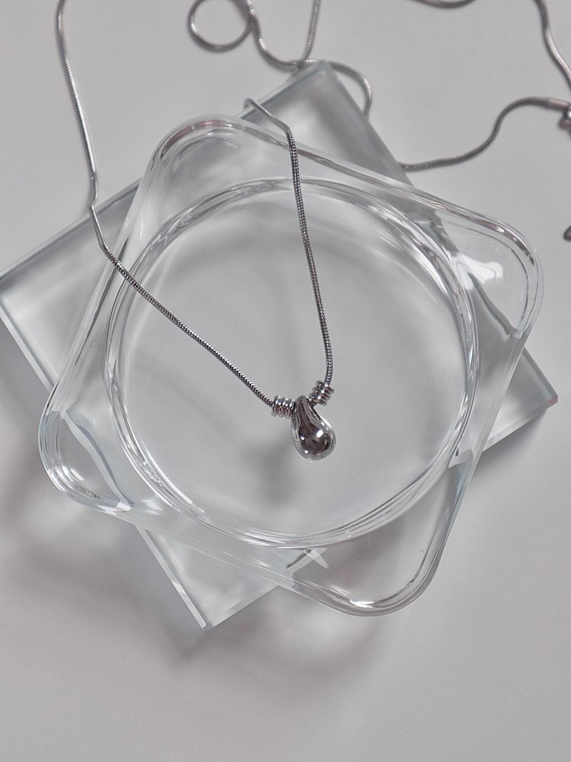 bold water drop necklace