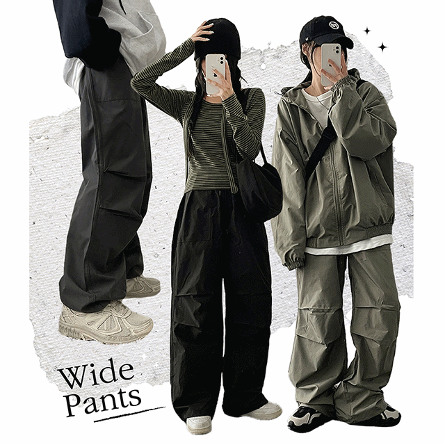 hijjoo（ハイチュー）の「[Set-up possible!] [Jogger, wide] Liza Knee Pintuck Banding Wide Pants（Pants）」