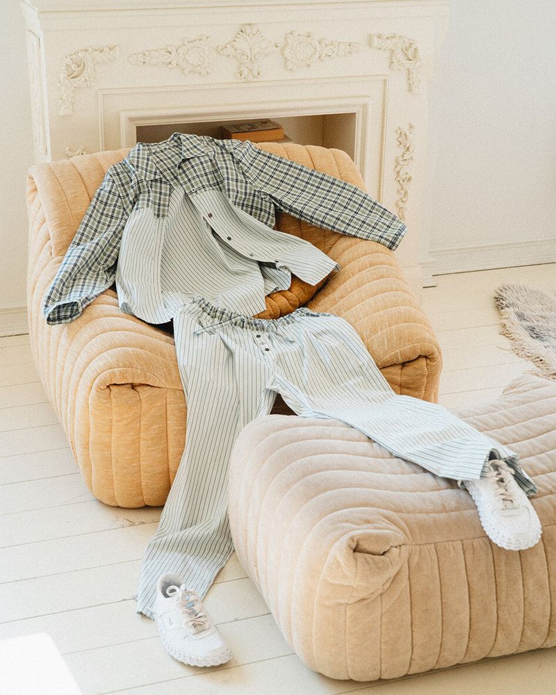 Two-tone Pajama set (green)