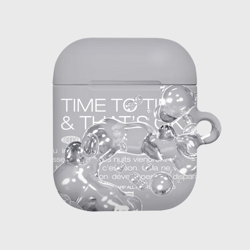 EARPEARP(アプアプ)の「BUBBLE TYPO-GREY(AIR PODS-HARD)(Hats)」