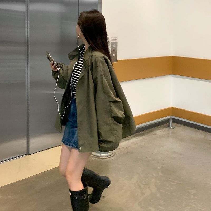 [Bellide made] Return Overfit Two-Way Pintuck Field Jacket