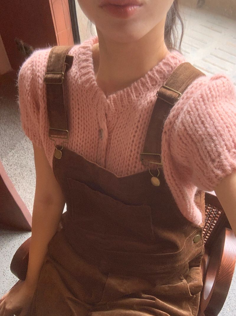[MADE] LoHeart Puff Mini Cardigan