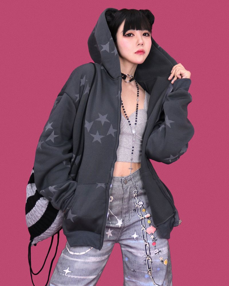 kitsch painting denim pants