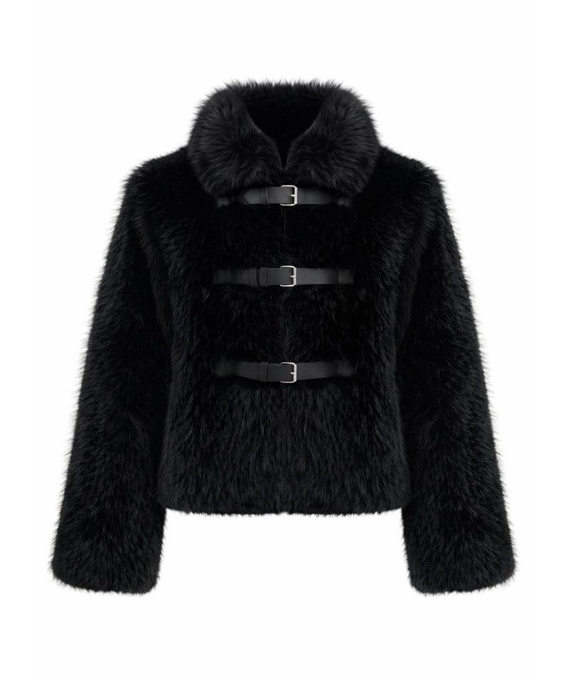 Cozy&Kitsch(コージーアンドキッチ)の「Vera Triple Buckle Fur Jacket(Jackets/Outerwear)」