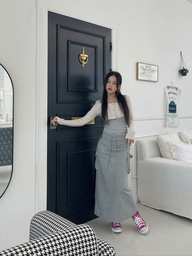 Cargoporket long skirt