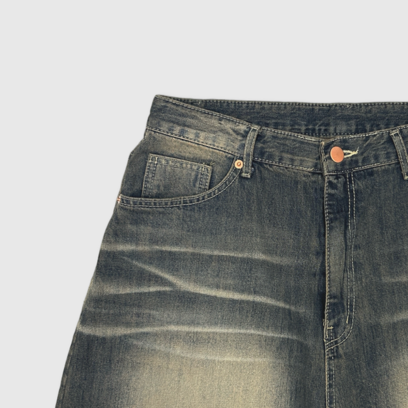SLAB EMBO RIVET BRUSH DENIM