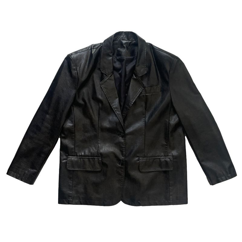 Vintage black leather jacket