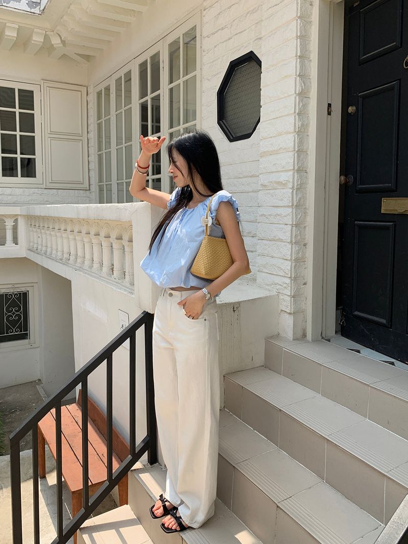 [MADE] Weare Ribbon Puff Blouse