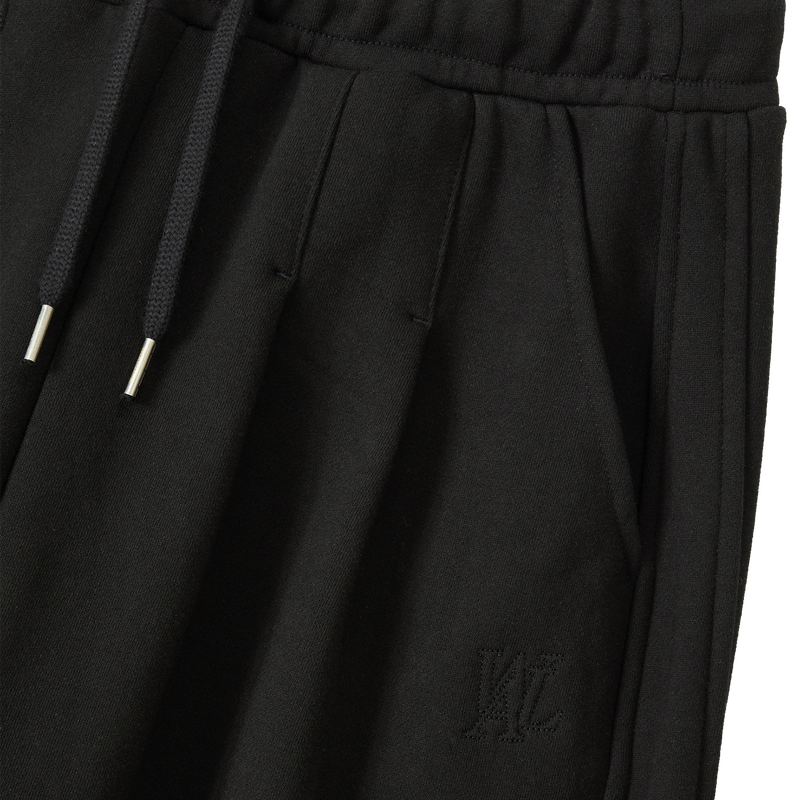 Soft Touch Washed Balloon Wide Sweatpants - BLACK